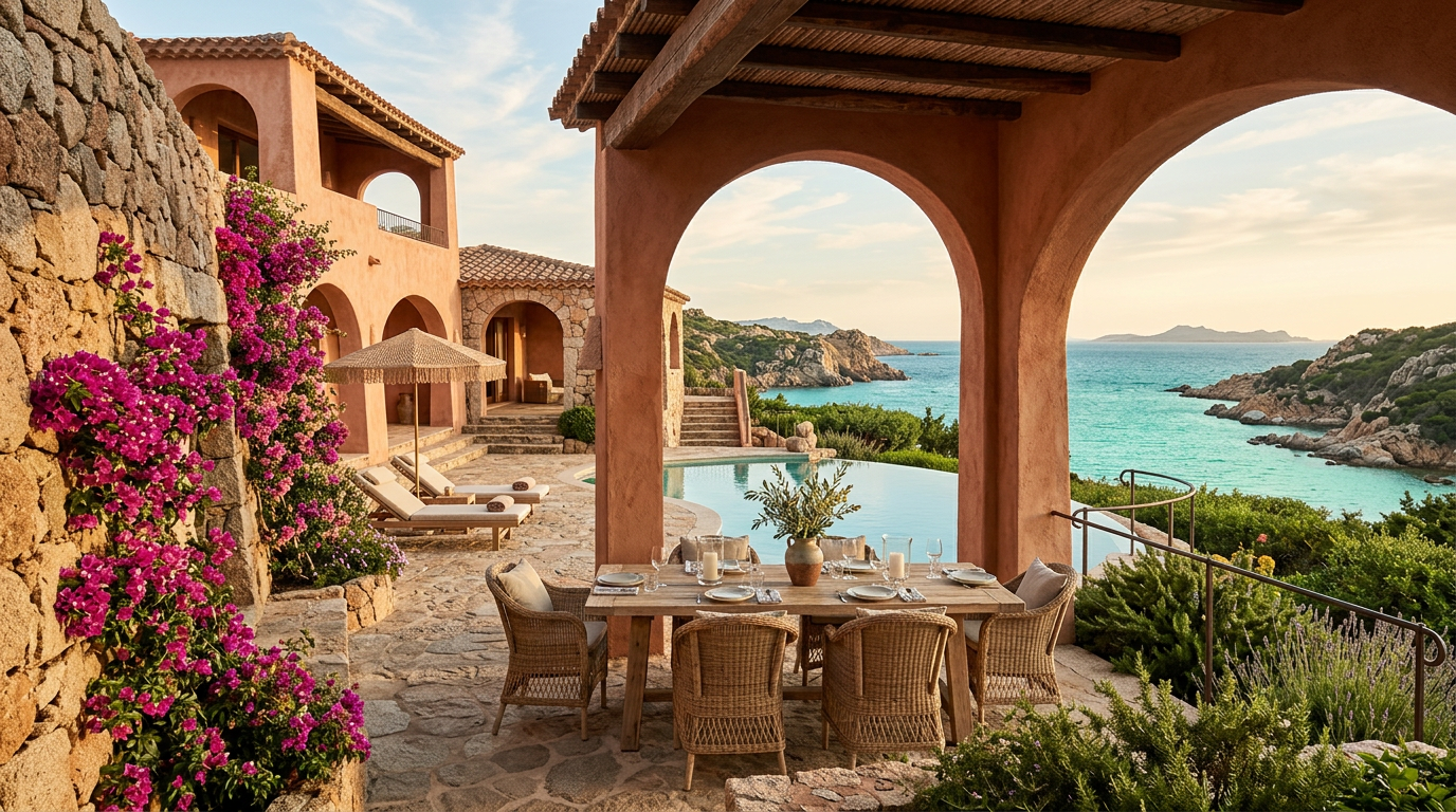 Hotel Cala Di Volpe villa with Mediterranean terrace and emerald sea views